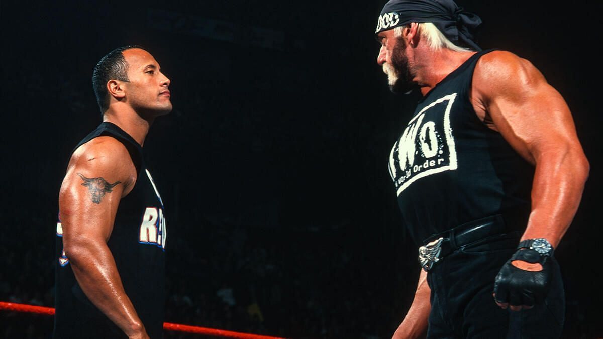 The Rock vs. Hulk Hogan. (Photo: WWE.com)